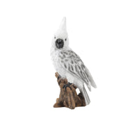Parrot Statue with Tree Stump Base Resin Parrot Statue Compact for Patio