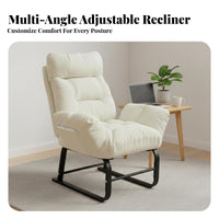 Foldable resting Recliner Ergonomic Reclining Chair Thick Padding for Indoors