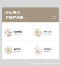 跨境复古卧室书房客厅铁艺挂钟北欧装饰时钟圆形罗马静音钟表时尚