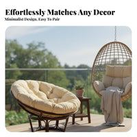 Hanging Swing Seat Cushion Soft Textile Round Hanging Basket Chair Cushion for Balcony, Living Room