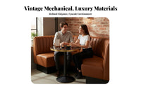 Retro Design Dining Booth Set factory-inspired design Dining Booth and Table Commercial Grade Bar Furniture robust Construction for Cafe Owners, Pub, Bistro, Lounge Area