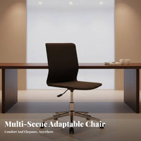 Armless Drafting Chair Ergonomic Back Support for Conference Room, Professionals
