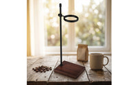 Pour Dripper Stand with Wooden Base Minimalist Pour over Coffee Stand Compact Dripper Holder with Base for Cafes