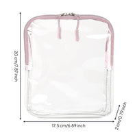 Clear Toiletry Bag Portable Transparent Makeup Pouch Easy to Spotless Transparent Makeup Bag for Women