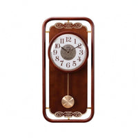 Wooden Pendulum Wall Clock Solid Wood Timepiece