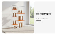 Clear Multi-Tier Stand Transparent Design Display Shelf Openroom arrangementSaving for Collectors, Homeowners, Study
