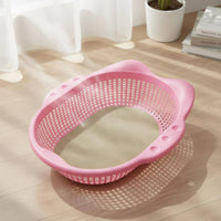 Plastic Feline Basket Bed Easy to Clean Basket Feline Bed Sturdy for Kittens