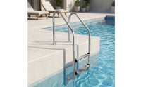 Slip Resistant Stainless Steel Pool Ladder Rustproof Pool Ladder with Handrails Long-Lasting Entry and Exit System Safe for Homeowners
