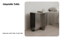Bedside Stand Nordic Design Curved Metal Accent Table Minimalist Design