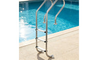 Anti-Slip Pool Ladder with Handrails Rust Resistant in-Ground Pool Ladder Polished Long-Lasting for Backyard Pools
