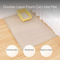 Doubletier Cat Litter Mat Waterproof Foam Antispray