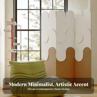 Accordion-Fold Screen Foldable Room Divider Minimalist for Homeowners, Renters