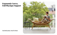 Single Sofa Chair with Armrests Woven Supportrest Armchair Contemporary Aesthetic Ergonomic Shape for Balcony, Living Room