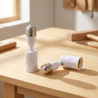 Living Room Lamp with UK Plug and On/Off Switch, Flexible Gooseneck E27 to E27 Adapter, Screw Lamp Holder with 60A Rated Current, DIY Lighting