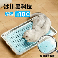 Summer Pet Stainless Steel Cooling Mat with Ice Pack for Cats and Dogs