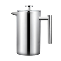 Insulated French Press with Double-Wall Minimalist French Press Coffee Pot Lightweight Cafetiere for Office