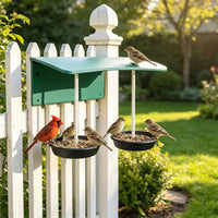 Rain Cover Bird Feeder Weatherproof Avian Feeder Easy to Hang Garden Decor for Yard