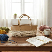 Crochet Bag Foundation Round Handle Woven Handbag Frame Stitched