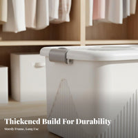 Clear Latch Box with casters Large Capacity Wheeled Storage Chest Moistureresistant robustDuty for Parents