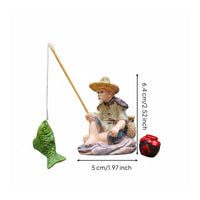 Aquatic Aquarium Angler Decoration Artisanal Look for Hobbyists