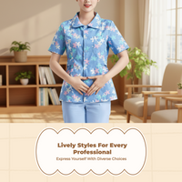 Women's Scrubs Set, V-Neck Top, Jogger Pants, Easy Care