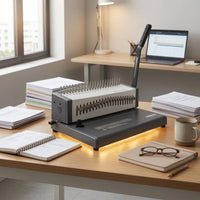 21-Hole Binding Machine Sturdy Base Manual Comb Binder 2-in-1 Punching Comb Binding Machine for Print Shop