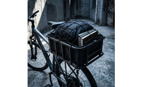 Open Top Rear Bike Basket with Liner Steel Frame Rear Bike Basket with Waterproof Cover Sturdy Heavy Duty for Commuters, Grocery Shopping, Commuting