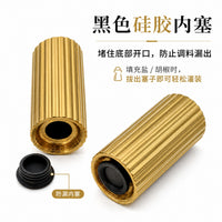 304 Stainless Steel Salt and Pepper Shaker Set, Gold, Cylindrical, for Hotel or Western Dining
