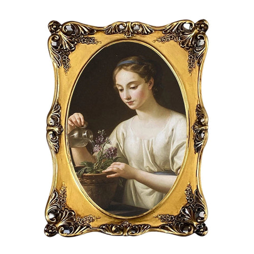 Oval Picture Frame Baroque Classic for Vanity