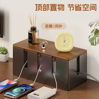 插线板收纳盒充电器电线收纳神器电源线遮丑理线器多孔简约整理架