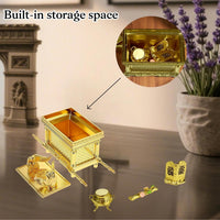 Ark of the Covenant Model Replica with Aaron's Rod, Manna, and Tablets