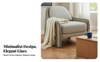 Single Sofa Chair Italian Design Sculptural Single-Seater Designer Piece Space-Saving Footprint for Homeowners, Perusing Alcove