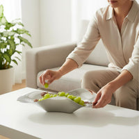 Fruit Bowl Petal-Like Tabletop Decor Polished Finish