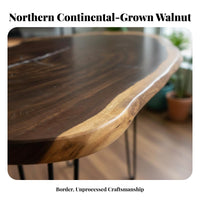 Live Border Slab Table Sturdy Live Border Tabletop Handmade for Bedroom