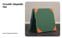 Thickened Cushion Foldable Gymnastics Mat Non-Slip Thick Sit-up Pad Shock Absorption Folding Panel Mat Wear-Resistant for Students, Combat Artists, Dance Studio, School, Training Center, Stretching
