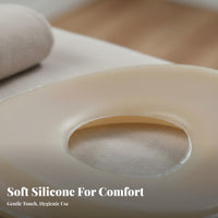 Traceless Beauty Bed Face Hole Pad Soft & Comfortable Silicone Face Pillow Easy to Clean for Masseuses, Estheticians, Facial Treatments