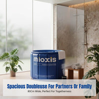 Folding Double Bathtub for Two, Large Home Soaking Tub for Adults & Kids with Lid
