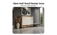 Space Saving Entryway Shoe Cabinet Large Capacity Shoe Storage Cabinet with Doors Slim Design Household Furniture Long-Lasting Construction for Homeowners, Apartment Dwellers, Families, Hallway, Small Areas, Living Room, Bedroom
