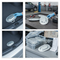 6 Pieces Oval Trunk Floor Drain Plug Metal Trunk Drain Hole Cover Matte Stamped for Car Owners, Mechanics