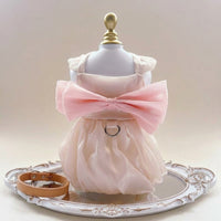 Princess Dress for Dogs and Cat Dress, Solid Butterfly Sleeve Polyester Fiber Pet Outfit, Princess Dress for Cats and Dog Dress for Small Maltese