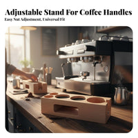Wooden Espresso Tamping Station Various Sizes Compatible Espresso Tamping Station Portafilter and Tamper Stand Easy to Clean