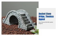 Resin Stone Bridge Landscape Decor, Miniature Bonsai Decoration, Aquatic Waterfall Accessory