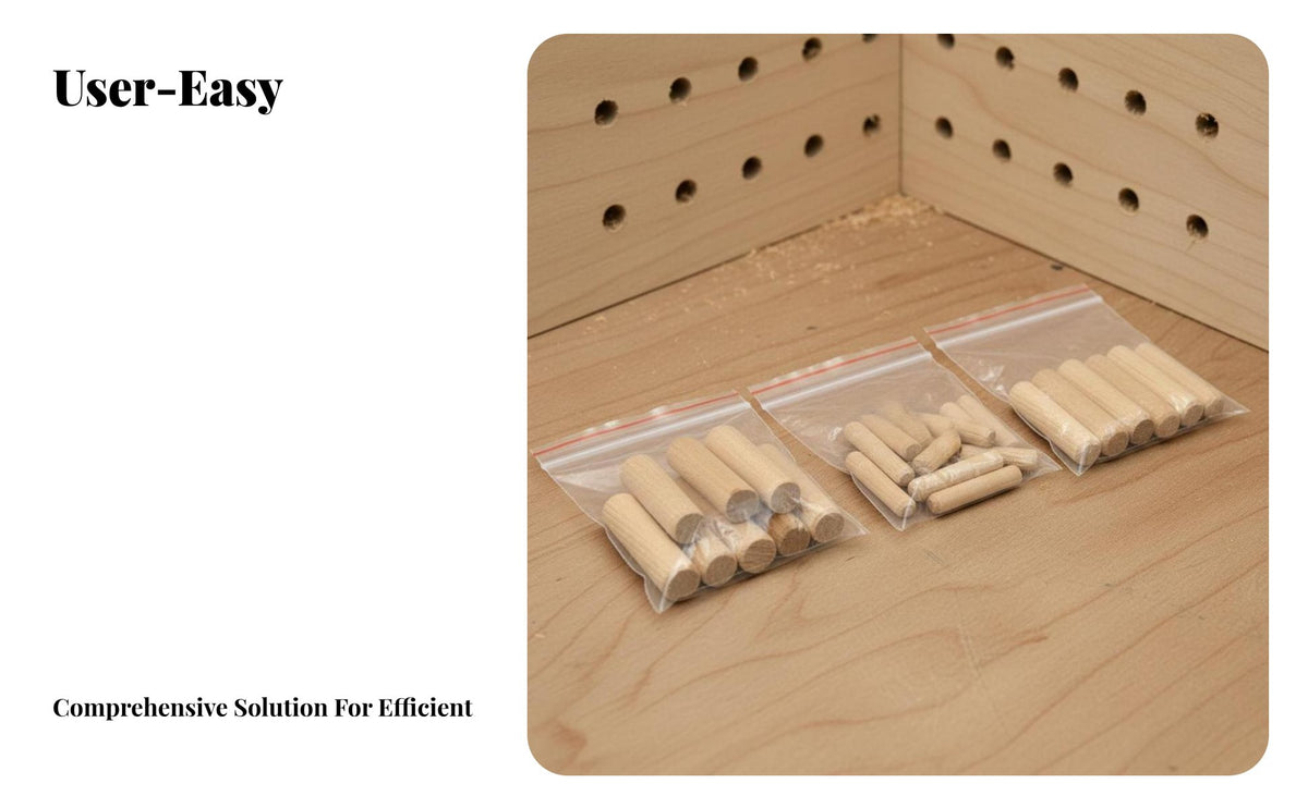 Straight Hole Guide Wear-Resistant Metal Bushings Handheld Doweling Jig Accurate Positioning Straight Hole Drill Guide for Cabinetry, Workshop
