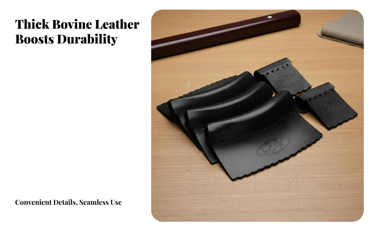 6 Pieces Pool Table Replacement Pockets Thickened Leather Replacement Billiard Pockets Heavy Duty Billiard Table Pocket Set for Bar, Pub