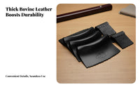 6 Pieces Pool Table Replacement Pockets Thickened Leather Replacement Billiard Pockets Heavy Duty Billiard Table Pocket Set for Bar, Pub