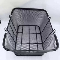 Metal Shopping Basket Portable Double Handle Basket Heavy Duty Household Storage for Supermarket