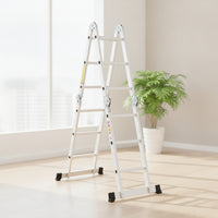 Aluminum Step Ladder Foldable Folding Step Ladder Multi-Angle for Home Hobbyists, Homeowners, Home Maintenance, Garage, Workshop