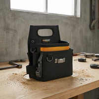 Reinforced Stitching Tool Waist Bag Textured Material Waist Tool Bag Multiple Pockets Utility Pouch Metal D-Rings