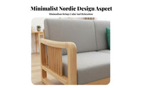 Nordic Design L-Shaped Upholstered Lounger Solid Wood Frame Corner Sofa Small Apartment Friendly Sectional Couch Modern Minimalist Design for Families, Homeowners, Pet Owners