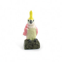 Decorative Cockatoo Figurine Realistic Cockatoo Statue Painted Bird Ornament Intricate for Desk, Shelf